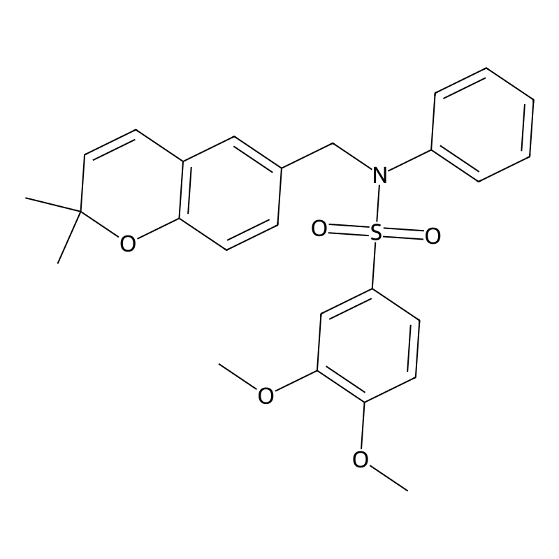 3,4-dimethoxy-N-((2,2-dimethyl-2H-chromen-6-yl)methyl)-N-phenylbenzenesulfonamide