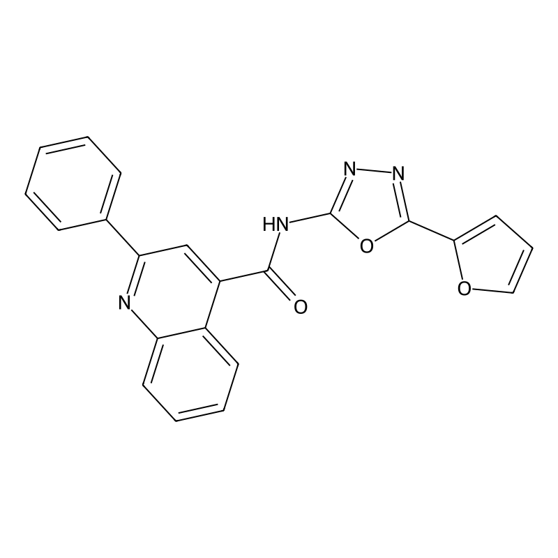 N-(5-(furan-2-yl)-1,3,4-oxadiazol-2-yl)-2-phenylquinoline-4-carboxamide