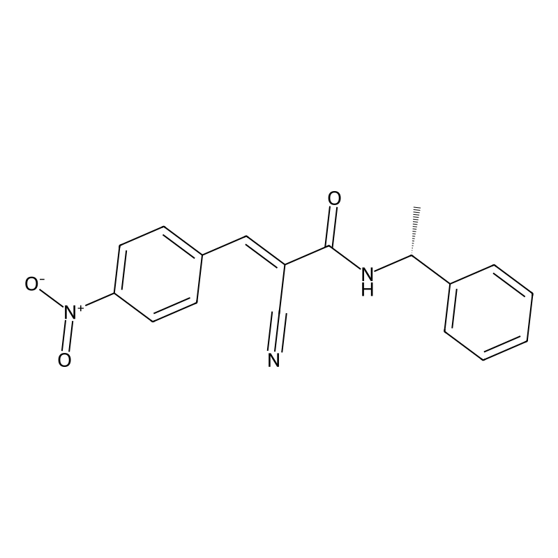 (E)-2-cyano-3-(4-nitrophenyl)-N-[(1R)-1-phenylethyl]prop-2-enamide