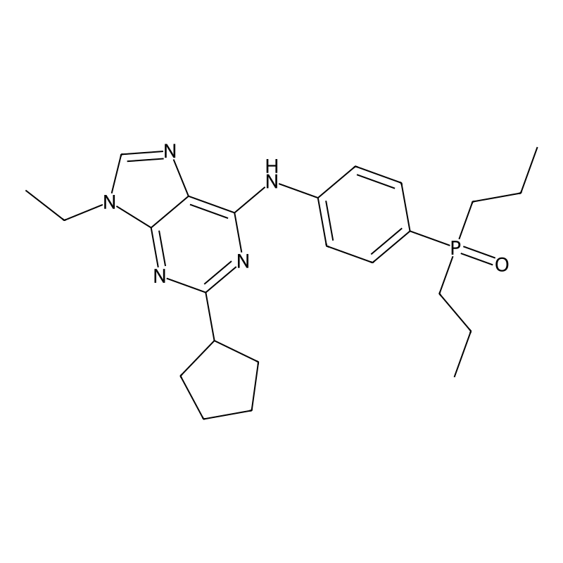 (4-((2-cyclopentyl-9-ethyl-9H-purin-6-yl)amino)phenyl)dipropylphosphine oxide