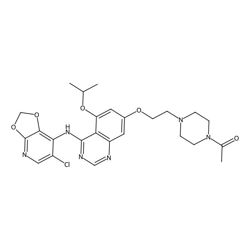 Piperazine, 1-acetyl-4-(2-((4-((6-chloro-1,3-dioxolo(4,5-b)pyridin-7-yl)amino)-5-(1-methylethoxy)-7-quinazolinyl)oxy)ethyl)-