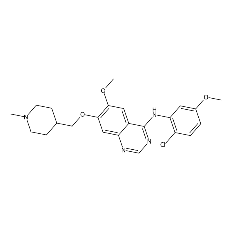 N-(2-chloro-5-methoxyphenyl)-6-methoxy-7-[(1-methylpiperidin-4-yl)methoxy]quinazolin-4-amine