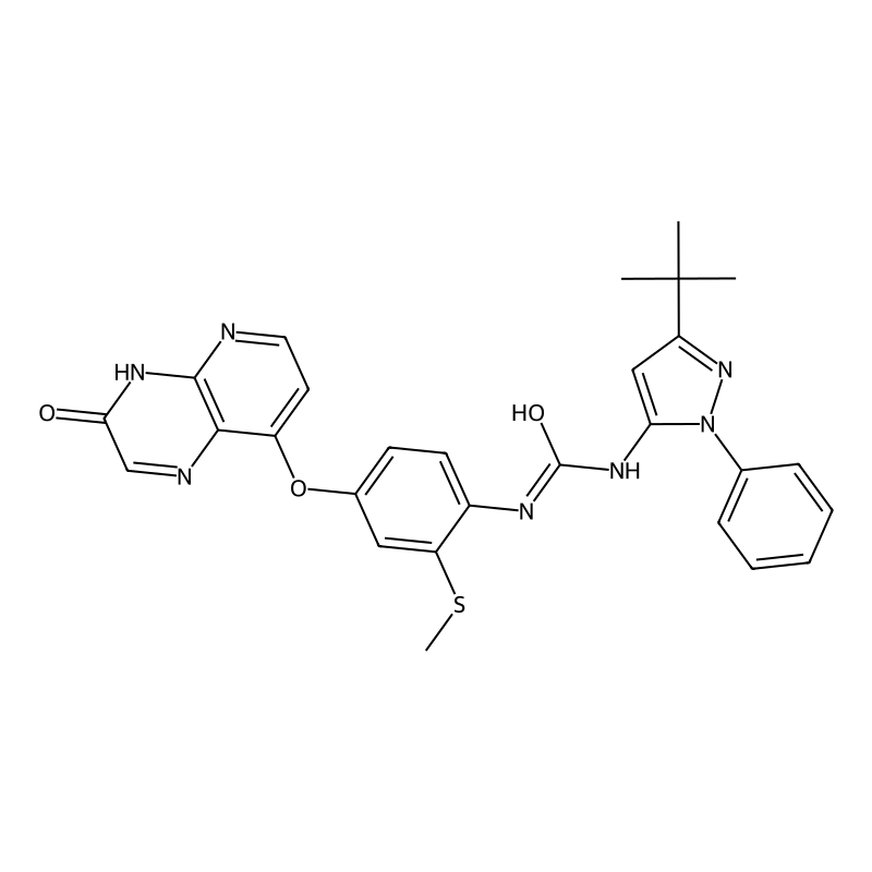 1-(3-tert-butyl-1-phenyl-1H-pyrazol-5-yl)-3-(2-(methylthio)-4-(3-oxo-3,4-dihydropyrido[2,3-b]pyrazin-8-yloxy)phenyl)urea