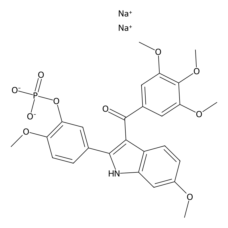 sodium 2-methoxy-5-(6-methoxy-3-(3,4,5-trimethoxybenzoyl)-1H-indol-2-yl)phenyl phosphate