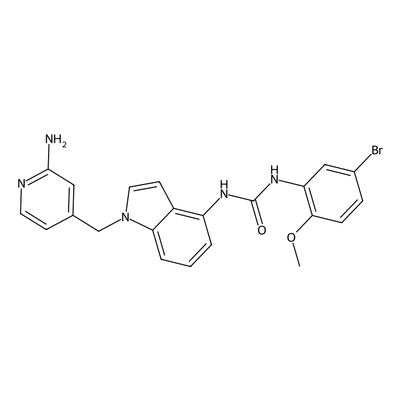 Urea, N-(1-((2-amino-4-pyridinyl)methyl)-1H-indol-4-yl)-N'-(5-bromo-2-methoxyphenyl)-