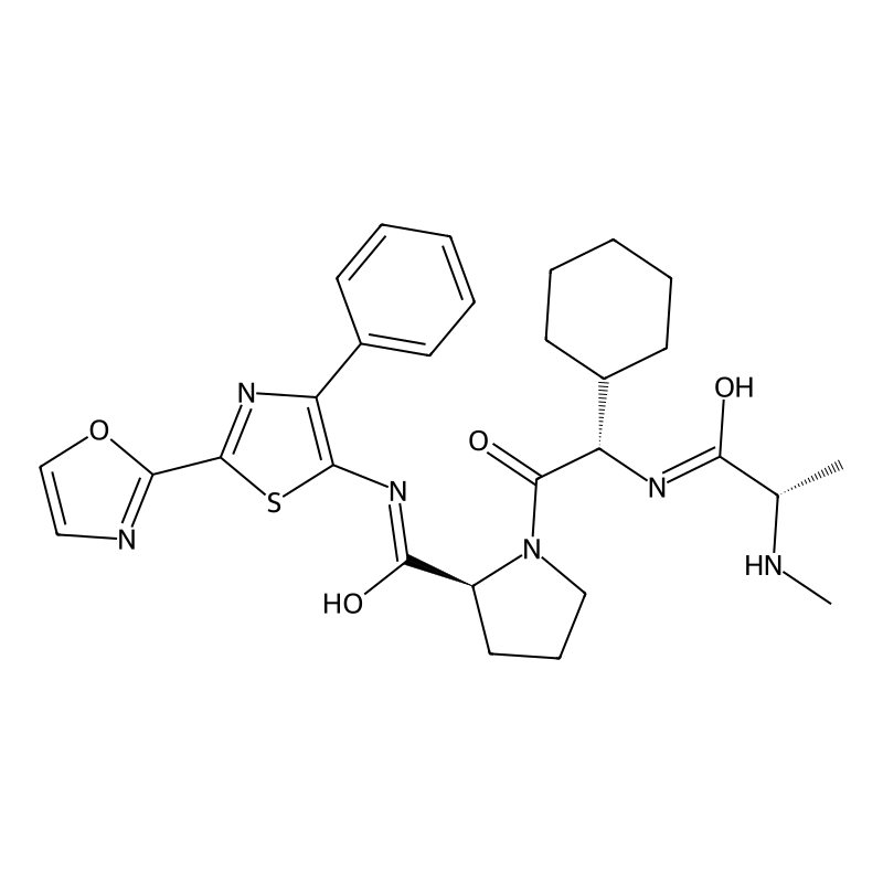 L-Prolinamide, N-methyl-L-alanyl-(2S)-2-cyclohexylglycyl-N-(2-(2-oxazolyl)-4-phenyl-5-thiazolyl)-
