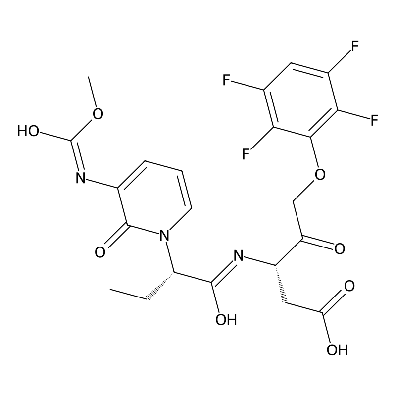 (3S)-3-[[(2S)-2-[3-(methoxycarbonylamino)-2-oxopyridin-1-yl]butanoyl]amino]-4-oxo-5-(2,3,5,6-tetrafluorophenoxy)pentanoic acid