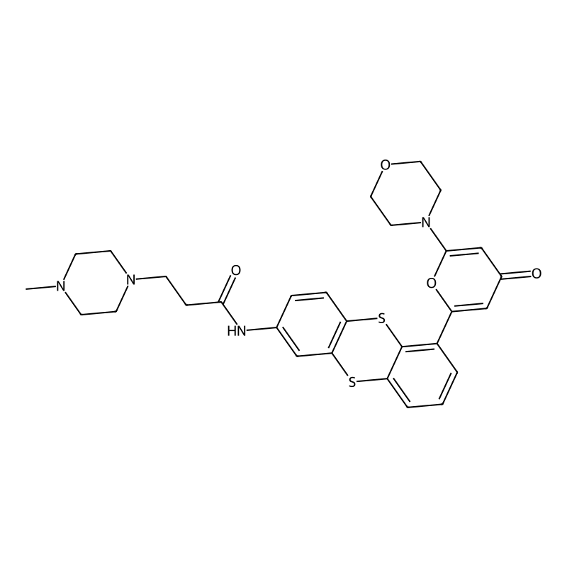 3-(4-Methylpiperazin-1-yl)-N-[6-(6-morpholin-4-yl-4-oxopyran-2-yl)thianthren-2-yl]propanamide