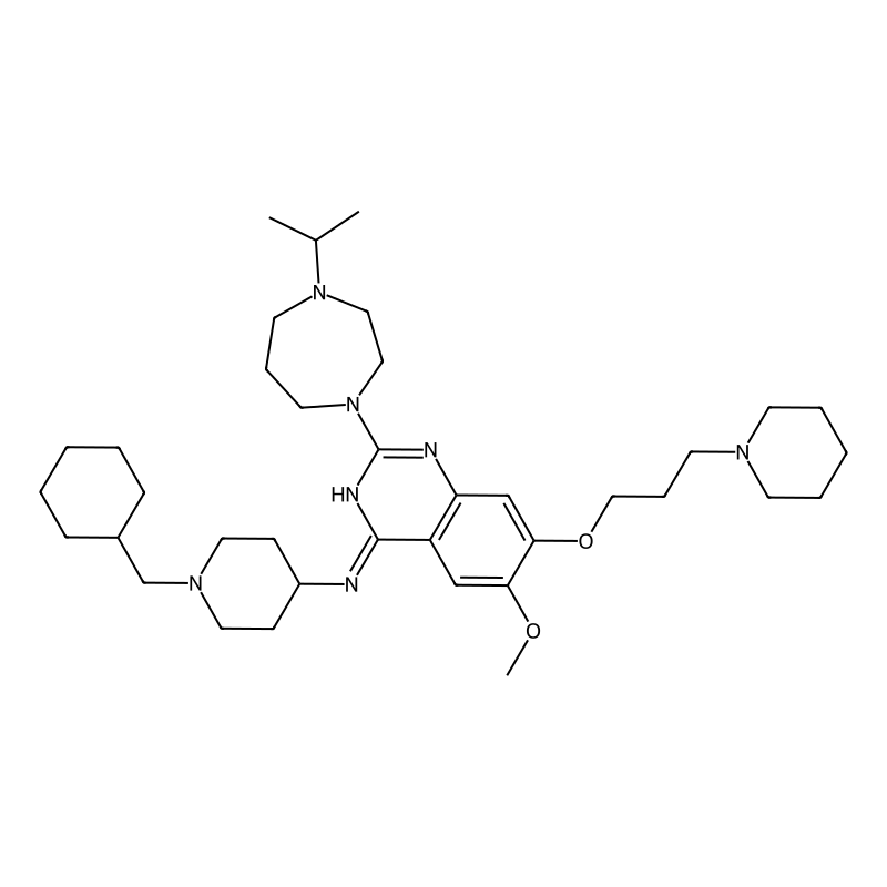N-(1-(cyclohexylmethyl)piperidin-4-yl)-2-(4-isopropyl-1,4-diazepan-1-yl)-6-methoxy-7-(3-(piperidin-1-yl)propoxy)quinazolin-4-amine