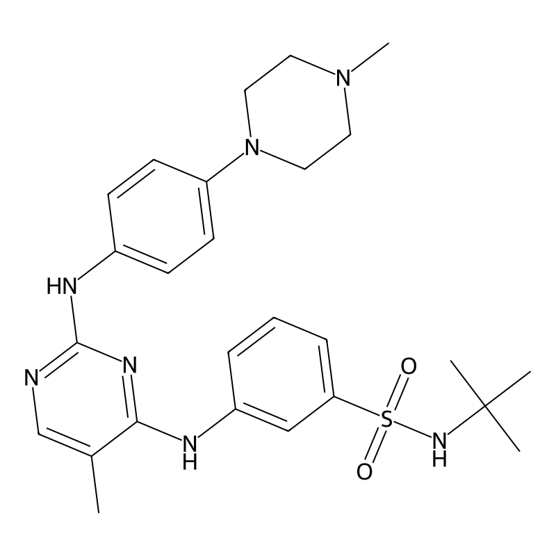 N-tert-butyl-3-[(5-methyl-2-{[4-(4-methylpiperazin-1-yl)phenyl]amino}pyrimidin-4-yl)amino]benzenesulfonamide