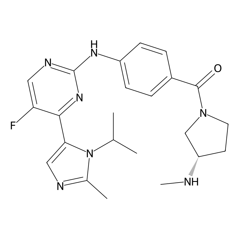 (S)-(4-((5-Fluoro-4-(1-isopropyl-2-methyl-1H-imidazol-5-yl)pyrimidin-2-yl)amino)phenyl)(3-(methylamino)pyrrolidin-1-yl)methanone