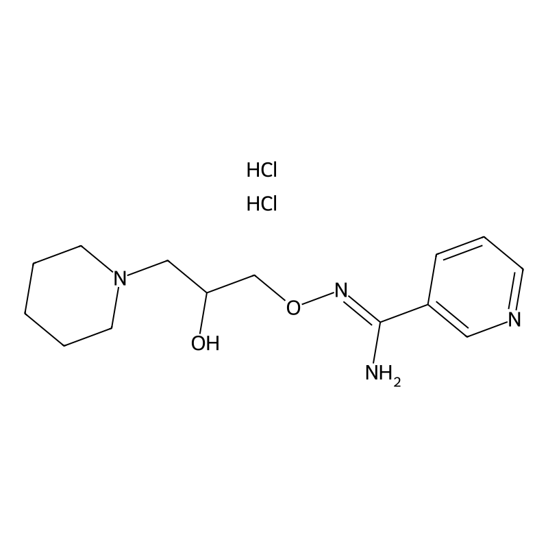 3-Pyridinecarboximidamide, N-(2-hydroxy-3-(1-piperidinyl)propoxy)-, hydrochloride (1:2)