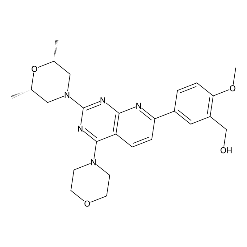 (5-(2-((2R,6S)-2,6-dimethylmorpholino)-4-morpholinopyrido[2,3-d]pyrimidin-7-yl)-2-methoxyphenyl)methanol