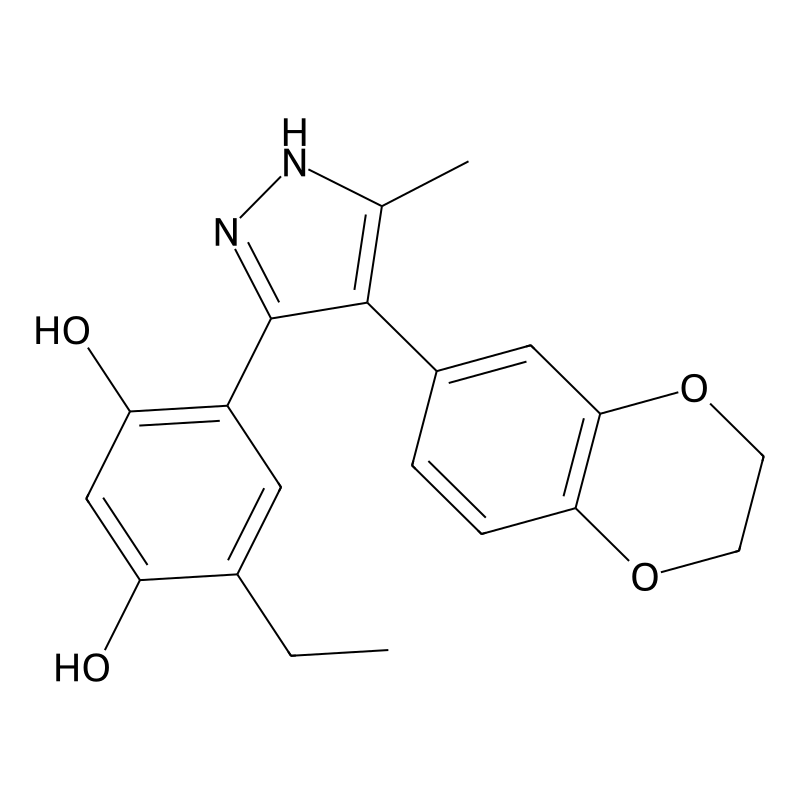 4-[4-(2,3-Dihydro-1,4-benzodioxin-6-YL)-3-methyl-1H-pyrazol-5-YL]-6-ethylbenzene-1,3-diol