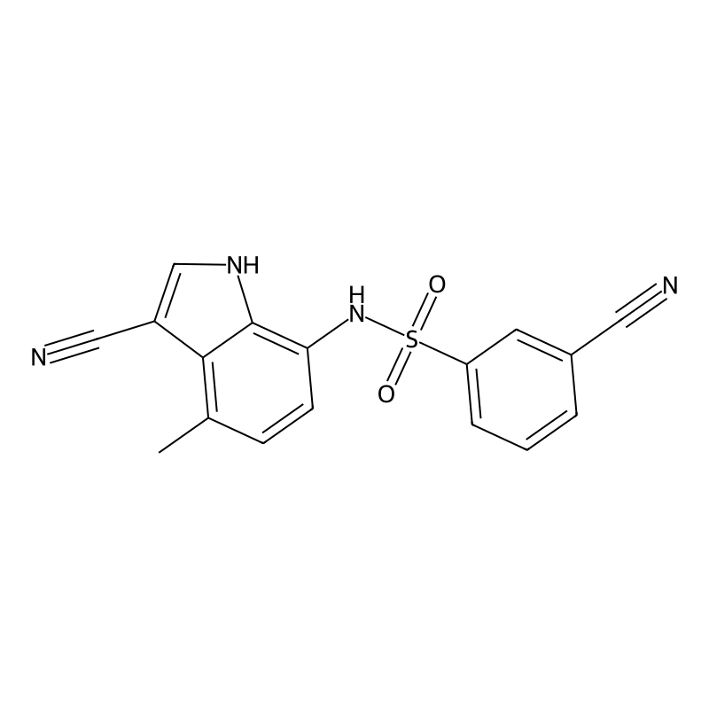 N-(3-cyano-4-methyl-1H-indol-7-yl)-3-cyanobenzene-sulfonamide