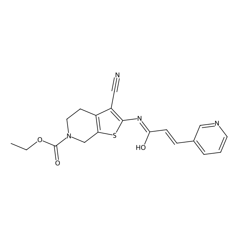 ethyl 3-cyano-2-(3-pyridin-3-ylprop-2-enoylamino)-5,7-dihydro-4H-thieno[2,3-c]pyridine-6-carboxylate