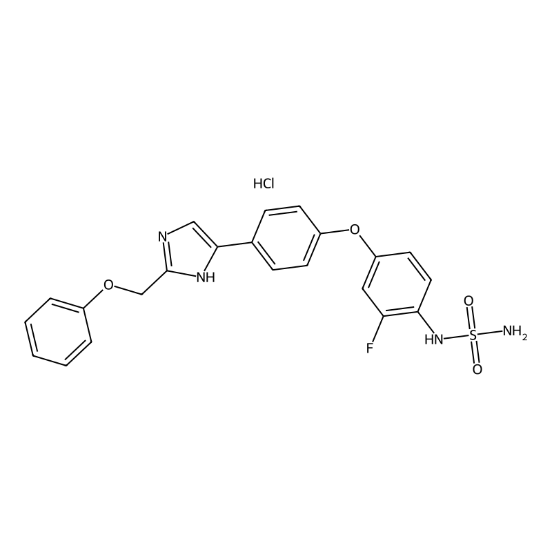Sulfamide, N-(2-fluoro-4-(4-(2-(phenoxymethyl)-1H-imidazol-5-yl)phenoxy)phenyl)-, hydrochloride (1:1)