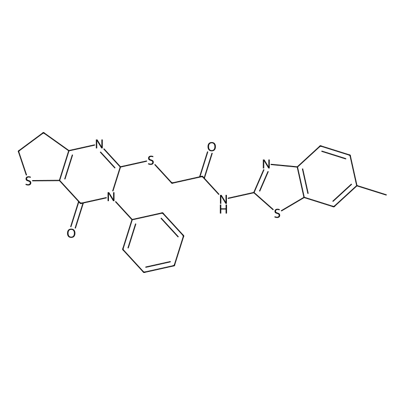N-(6-Methyl-2-benzothiazolyl)-2-[(3,4,6,7-tetrahydro-4-oxo-3-phenylthieno[3,2-d]pyrimidin-2-yl)thio]-acetamide