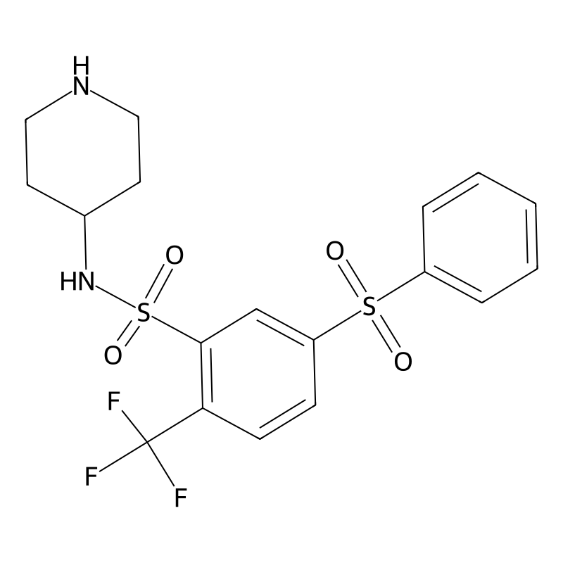 5-(phenylsulfonyl)-N-(piperidin-4-yl)-2-(trifluoromethyl)benzenesulfonamide