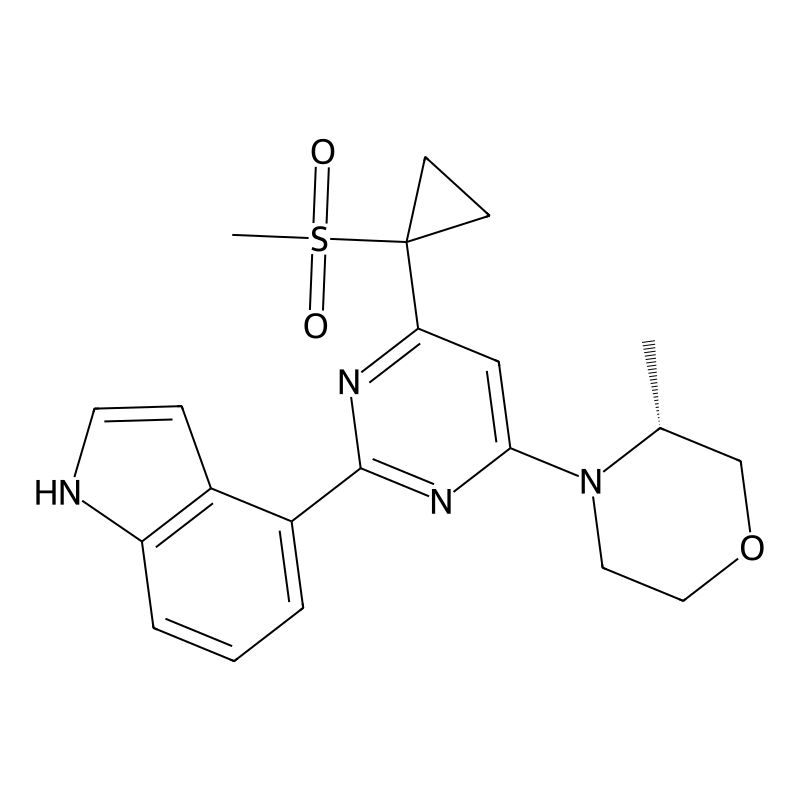 4-[4-(1-methanesulfonylcyclopropyl)-6-[(3R)-3-methylmorpholin-4-yl]pyrimidin-2-yl]-1H-indole