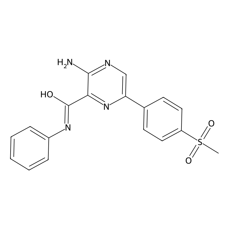 3-Amino-6-(4-(methylsulfonyl)phenyl)-N-phenylpyrazine-2-carboxamide