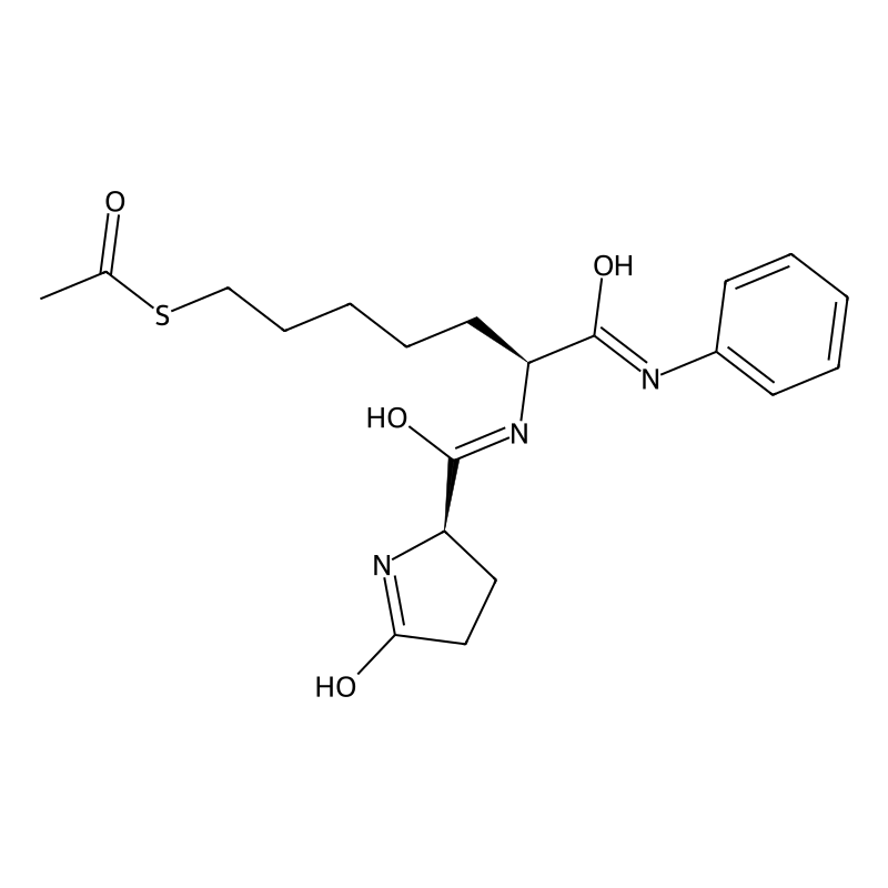 Thioacetic acid S-[(S)-6-[[(R)-5-oxopyrrolidine-2-ylcarbonyl]amino]-6-(phenylcarbamoyl)hexyl] ester