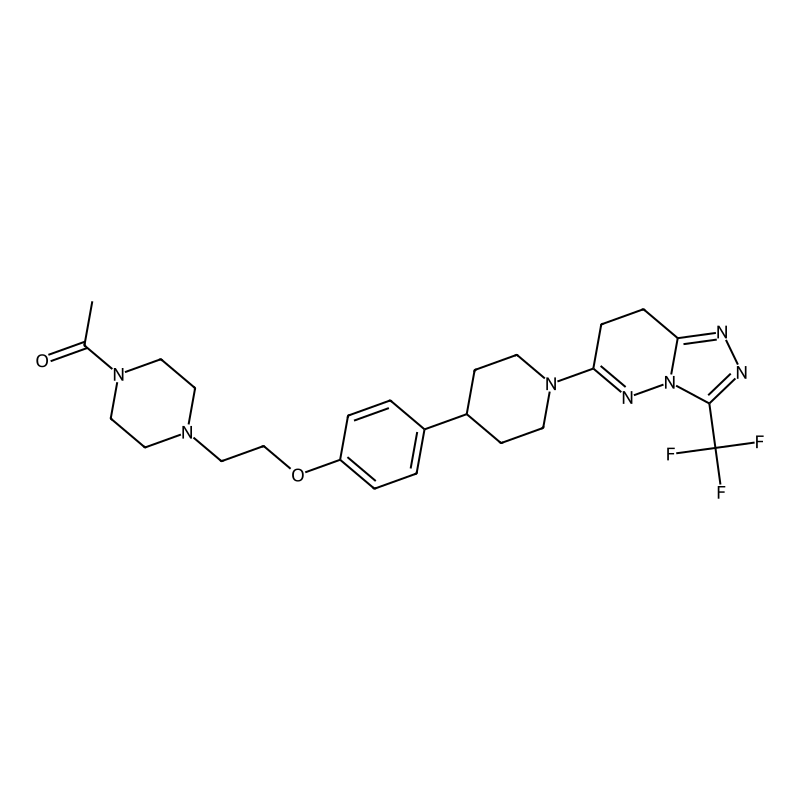 1-(4-(2-(4-(1-(3-(Trifluoromethyl)-7,8-dihydro-[1,2,4]triazolo[4,3-b]pyridazin-6-yl)piperidin-4-yl)phenoxy)ethyl)piperazin-1-yl)ethanone