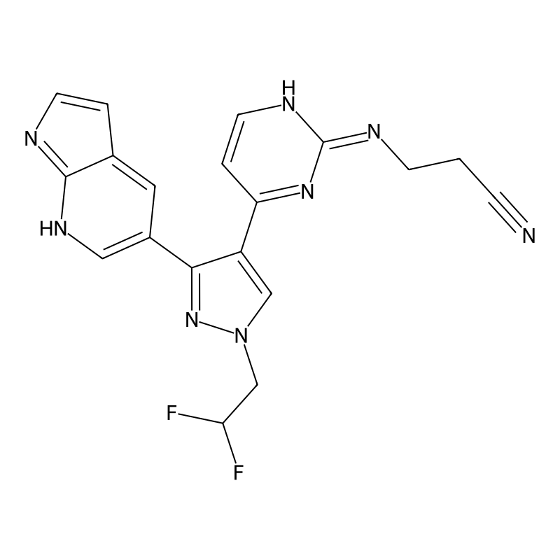 Propanenitrile, 3-[[4-[1-(2,2-difluoroethyl)-3-(1H-pyrrolo[2,3-b]pyridin-5-yl)-1H-pyrazol-4-yl]-2-pyrimidinyl]amino]-