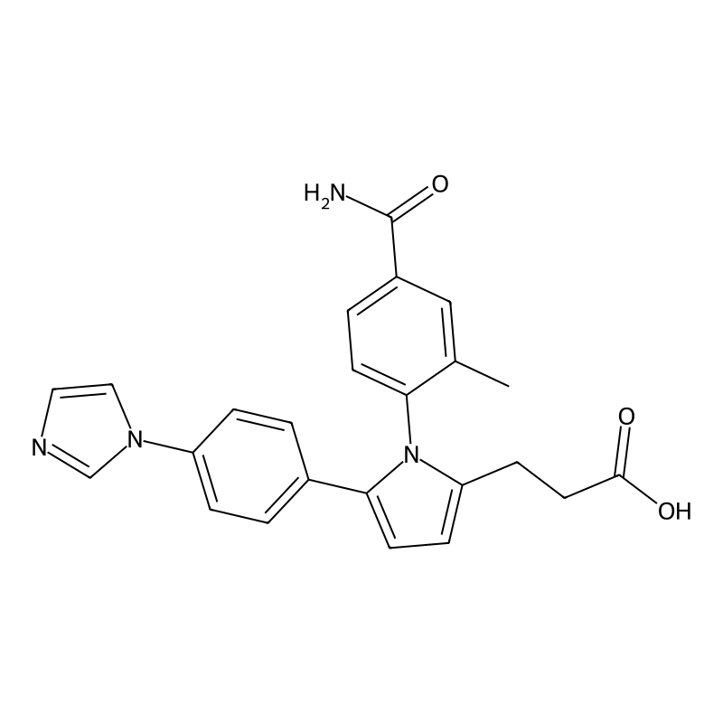 3-(5-(4-(1H-Imidazol-1-yl)phenyl)-1-(4-carbamoyl-2-methylphenyl)-1H-pyrrol-2-yl)propanoic acid