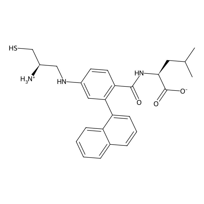 2-[[4-[(2-Amino-3-sulfanylpropyl)amino]-2-naphthalen-1-ylbenzoyl]amino]-4-methylpentanoic acid