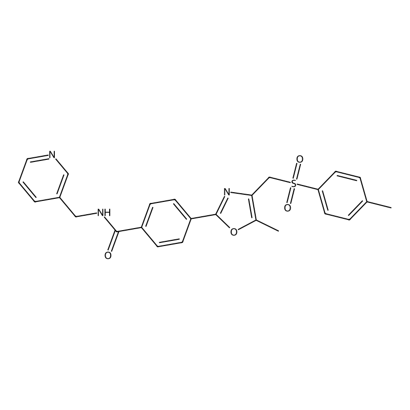 4-[5-methyl-4-[(4-methylphenyl)sulfonylmethyl]-1,3-oxazol-2-yl]-N-(pyridin-3-ylmethyl)benzamide