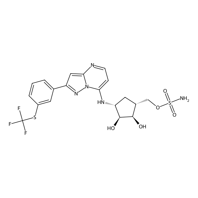 Sulfamic acid, [(1R,2R,3S,4R)-2,3-dihydroxy-4-[[2-[3-[(trifluoromethyl)thio]phenyl]pyrazolo[1,5-a]pyrimidin-7-yl]amino]cyclopentyl]methyl ester