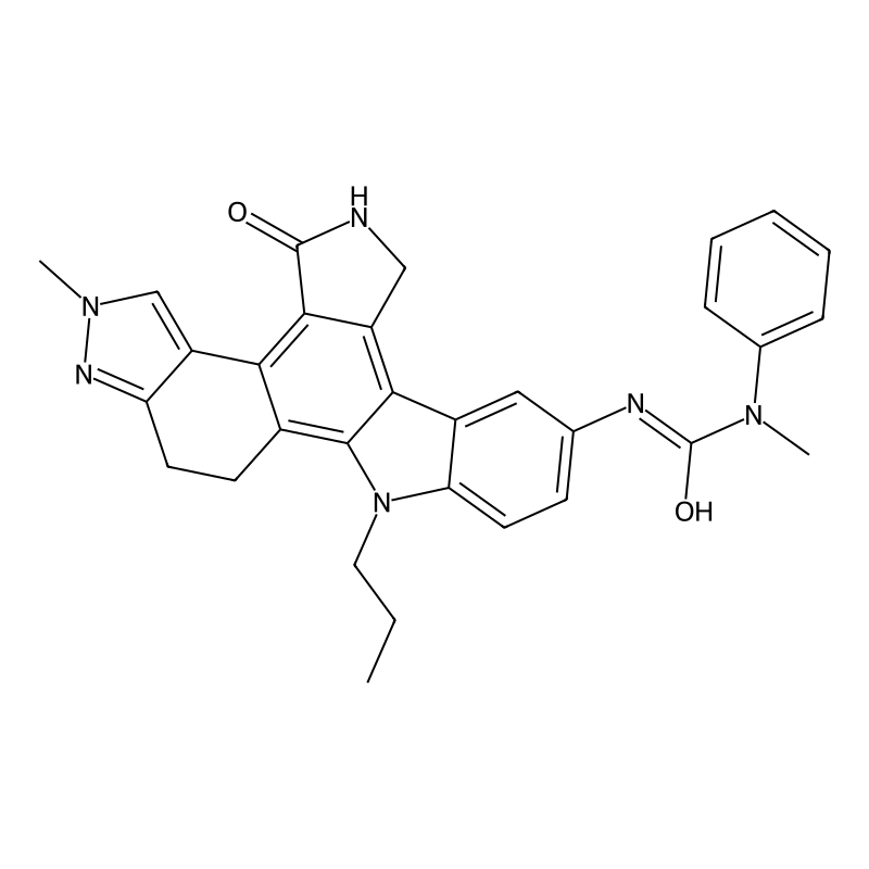 Urea, N'-(4,5,6,11,12,13-hexahydro-2-methyl-4-oxo-11-propyl-2H-indazolo[5,4-a]pyrrolo[3,4-c]carbazol-8-yl)-N-methyl-N-phenyl-