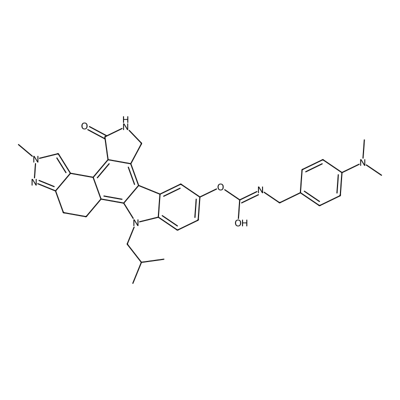[19-methyl-3-(2-methylpropyl)-14-oxo-3,13,19,20-tetrazahexacyclo[14.7.0.02,10.04,9.011,15.017,21]tricosa-1(16),2(10),4(9),5,7,11(15),17,20-octaen-7-yl] N-[[4-(dimethylamino)phenyl]methyl]carbamate