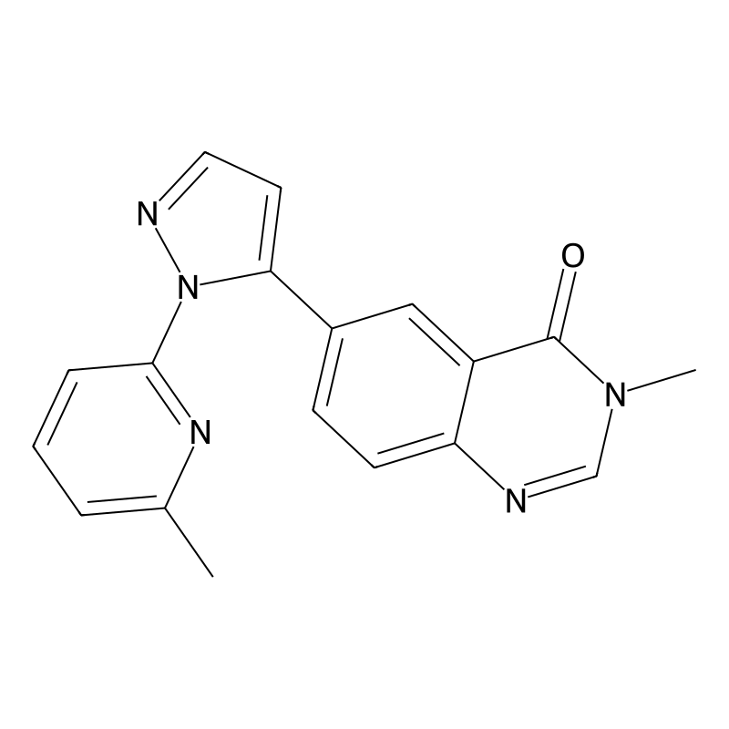 3-Methyl-6-[2-(6-methylpyridin-2-yl)pyrazol-3-yl]quinazolin-4-one