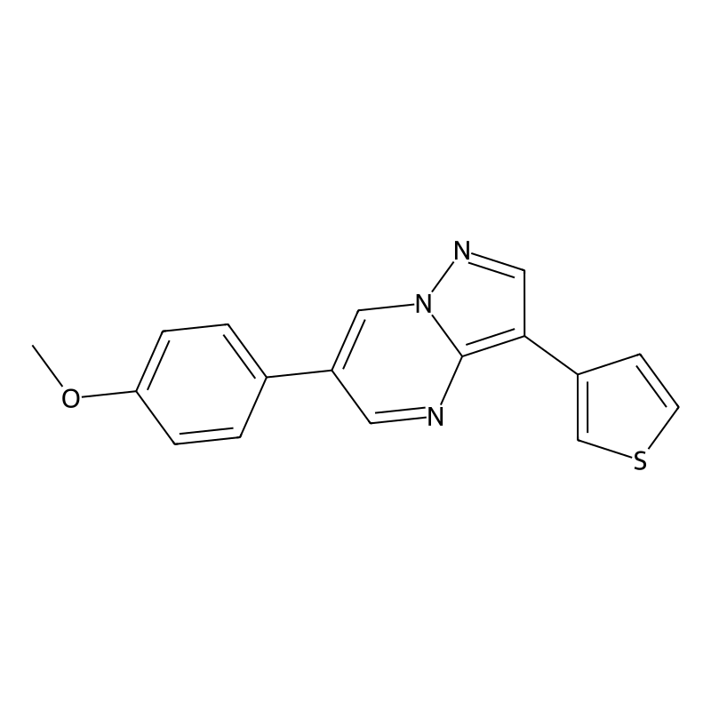 Pyrazolo[1,5-a]pyrimidine, 6-(4-methoxyphenyl)-3-(3-thienyl)-