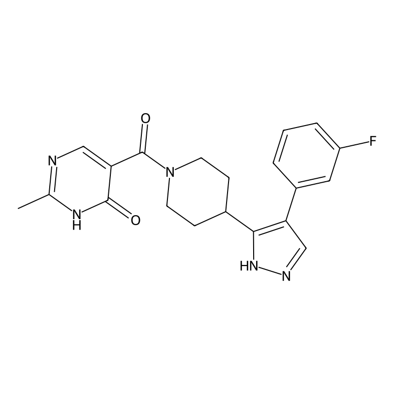 5-[4-[4-(3-fluorophenyl)-1H-pyrazol-5-yl]piperidin...