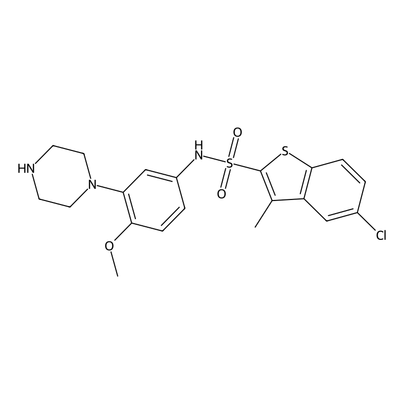 5-chloro-N-(4-methoxy-3-(piperazin-1-yl)phenyl)-3-methylbenzo[b]thiophene-2-sulfonamide