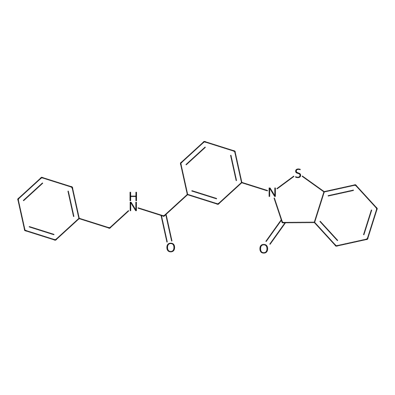3-(3-oxo-1,2-benzothiazol-2-yl)-N-(phenylmethyl)be...