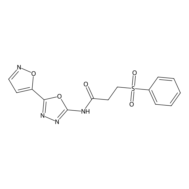 3-(benzenesulfonyl)-N-[5-(1,2-oxazol-5-yl)-1,3,4-o...