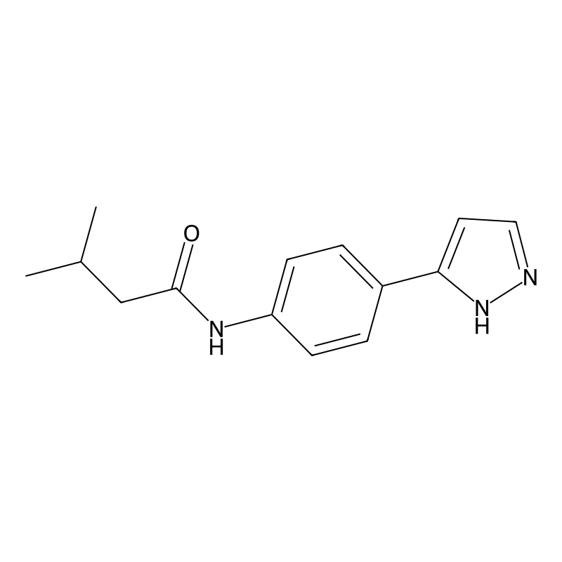 3-methyl-N-[4-(1H-pyrazol-3-yl)phenyl]butanamide