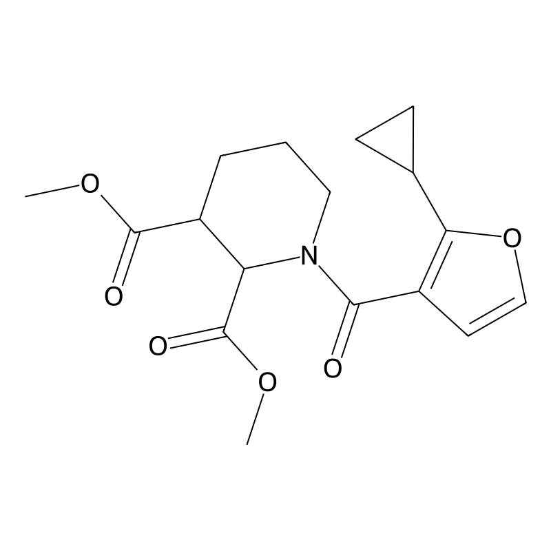 Dimethyl 1-(2-cyclopropylfuran-3-carbonyl)piperidi...