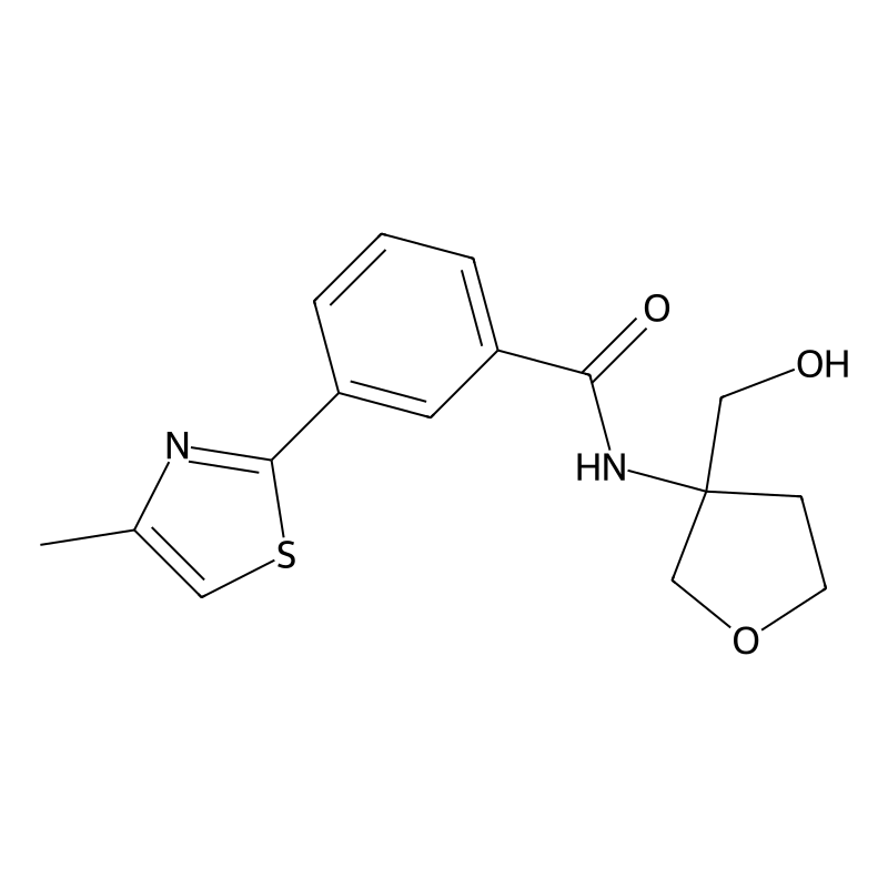 N-[3-(hydroxymethyl)oxolan-3-yl]-3-(4-methyl-1,3-t...