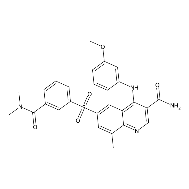 6-[[3-[(Dimethylamino)carbonyl]phenyl]sulfonyl]-4-[(3-methoxyphenyl)amino]-8-methyl-3-quinolinecarboxamide