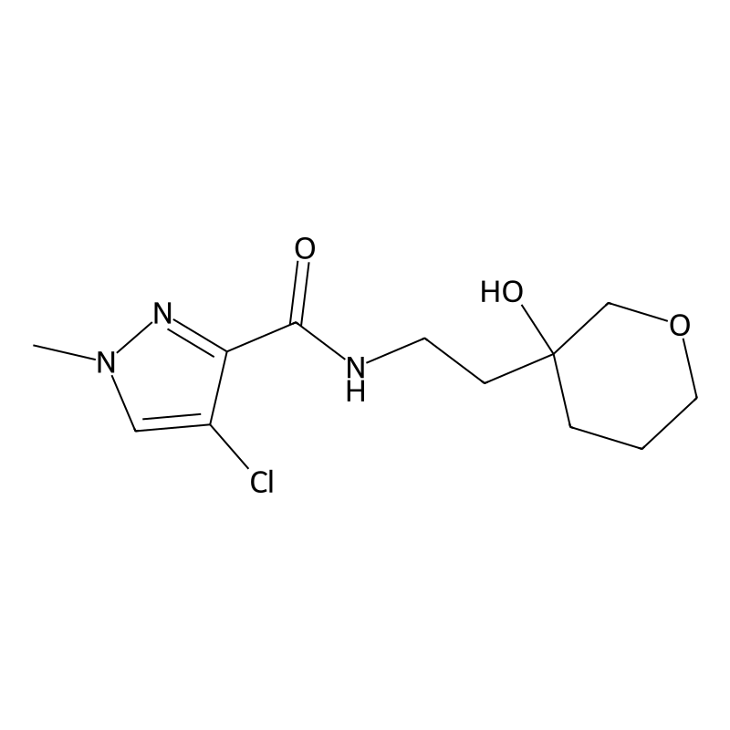 4-chloro-N-[2-(3-hydroxyoxan-3-yl)ethyl]-1-methylp...
