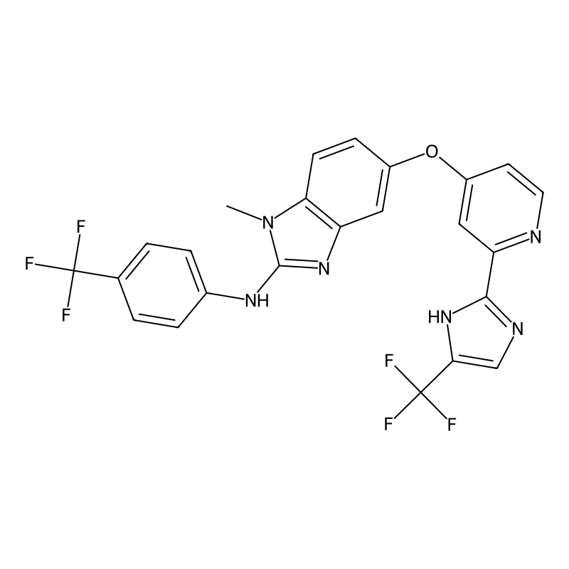 1-methyl-5-[2-[5-(trifluoromethyl)-1H-imidazol-2-yl]pyridin-4-yl]oxy-N-[4-(trifluoromethyl)phenyl]benzimidazol-2-amine