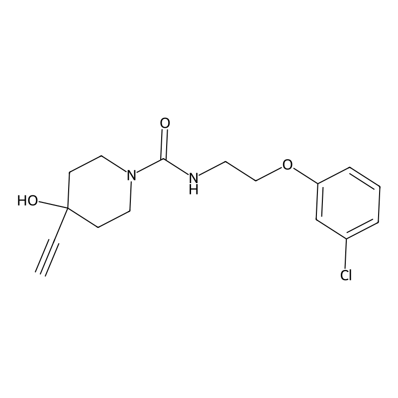 N-[2-(3-chlorophenoxy)ethyl]-4-ethynyl-4-hydroxypi...