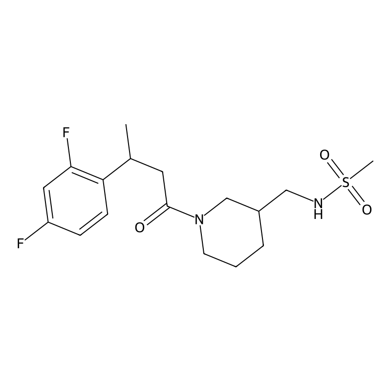 N-[[1-[3-(2,4-difluorophenyl)butanoyl]piperidin-3-...