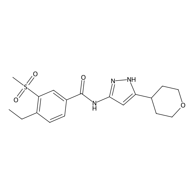 4-ethyl-3-methylsulfonyl-N-[5-(oxan-4-yl)-1H-pyraz...