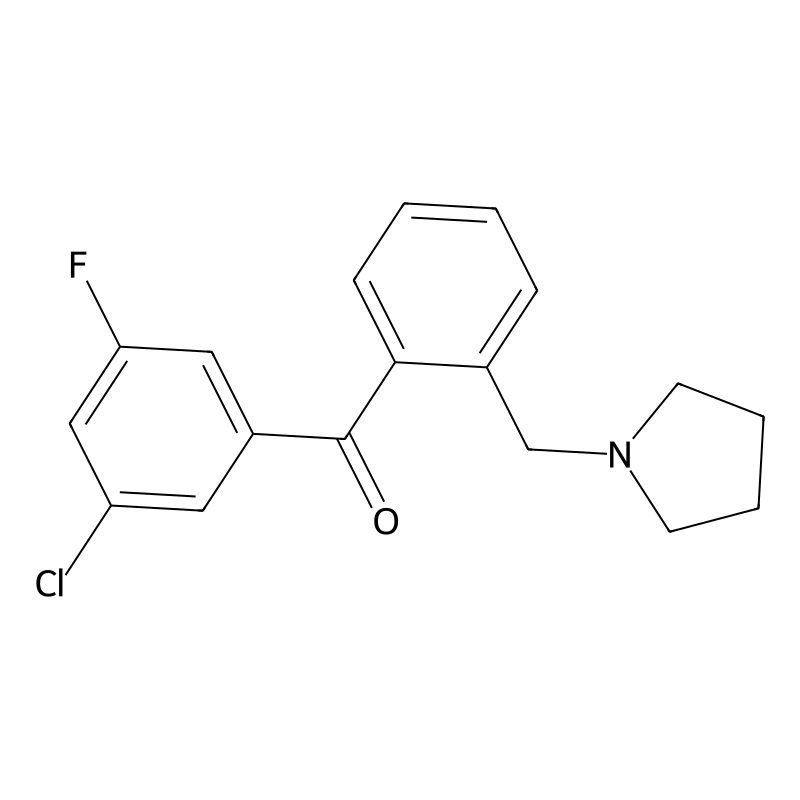 3-Chloro-5-fluoro-2'-pyrrolidinomethyl benzophenon...